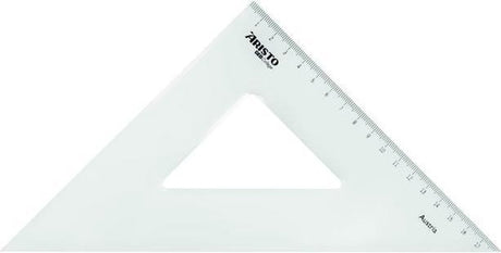 Aristo tekendriehoek - geocollege - schaalverdeling 25cm - hoek 45 graden - ar-23425