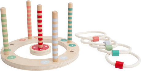 Bs toys ringwerpen werpspel - buitenspeelgoed vanaf 4 jaar - ring gooien speelgoed - werpspel kinderen - 5 ringen - werpspel hout - buiten speelgoed - buitenspel - buiten spellen - tuin speelgoed - houten speelgoed - cadeau kind