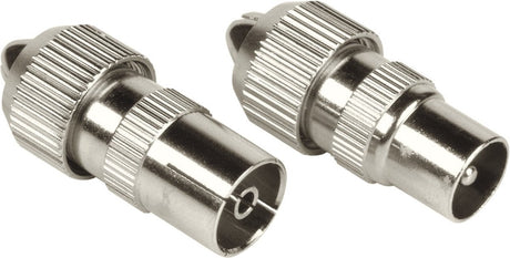 Hama coax-set metaal connector koppeling schroefbaar
