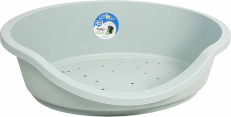 Duvo plus sleeper tino 60 eco - kunststof hondenmand - ovale hondenbak van gerecycled plastic - anti-slip - 60x40x20cm - ice m