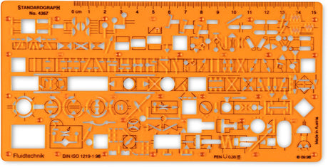 Standardgraph sjabloon voor hydraulische en pneumatische bedienings- elementen - sg-4367