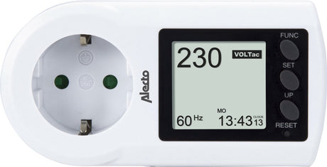 Alecto em-17 energiemeter nl - stroomkosten in eurocenten - elektriciteitsprijs aanpasbaar zwart