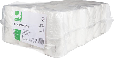 Q-connect toiletpapier, 2-laags, 200 vel, pak van 12 x 4 rollen