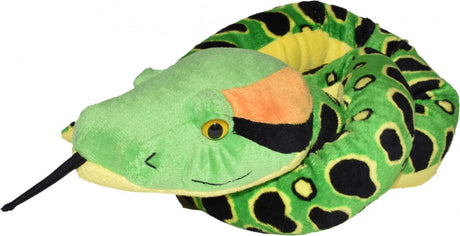 Wild republic knuffel anaconda slang - groen - 137 cm - slangen - reptielen