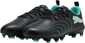 Puma future 9 play fg ag jr unisex sportschoenen - black-intense mint- white 35