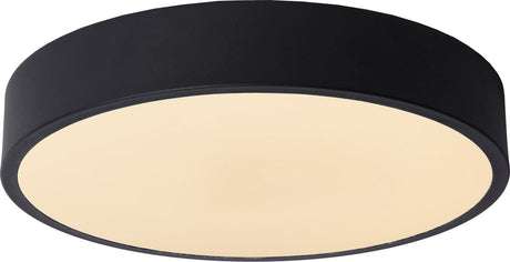 Lucide unar - plafonnière (plafondlamp) - ø 30 cm - led 3 stepdim (memory) - 1x18w 2700k - zwart