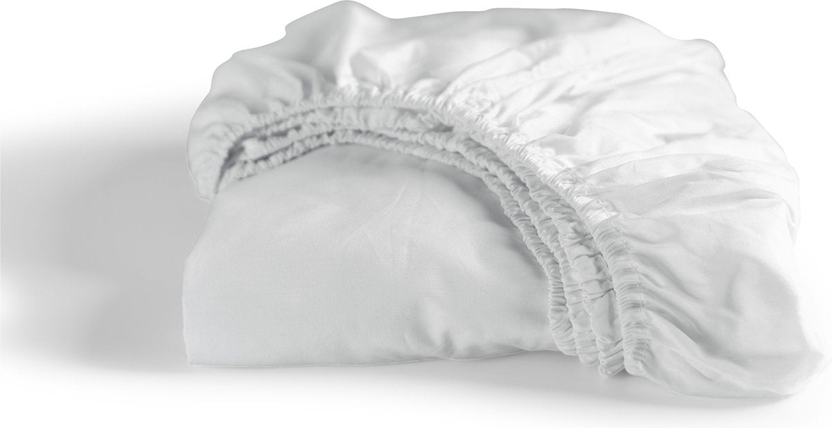 Cinderella - weekend - hoeslaken - 100% katoen - 120x200 cm - tot 25 cm matrashoogte - wit