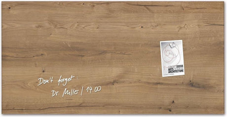 Sigel glasmagneetbord artverum 91x46cm natural wood