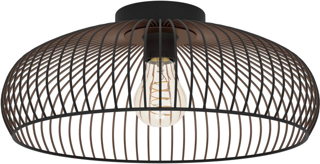 Eglo almanzora plafondlamp - wandlamp - e27 - ø 43 cm - zwart koper
