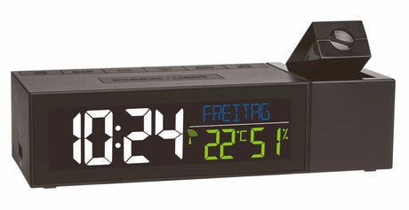 Tfa dostmann radio controlled projection wekker 60.5014.01 thermometer