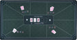 Longfield pokerkleed groen 180x90 cm - polyester rubber - glad speeloppervlak - poker dobbel accessoire - engelhart