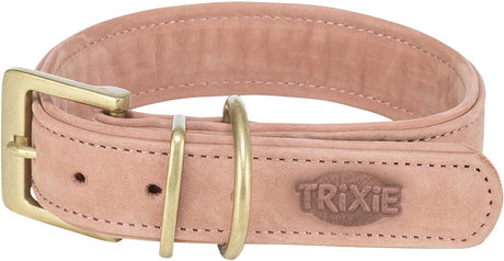 Trixie halsband hond pure leer roze