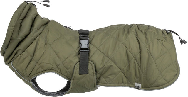 Trixie hondenjas - olijfgroen 33 cm - waterdicht, verstelbaar, fleece voering