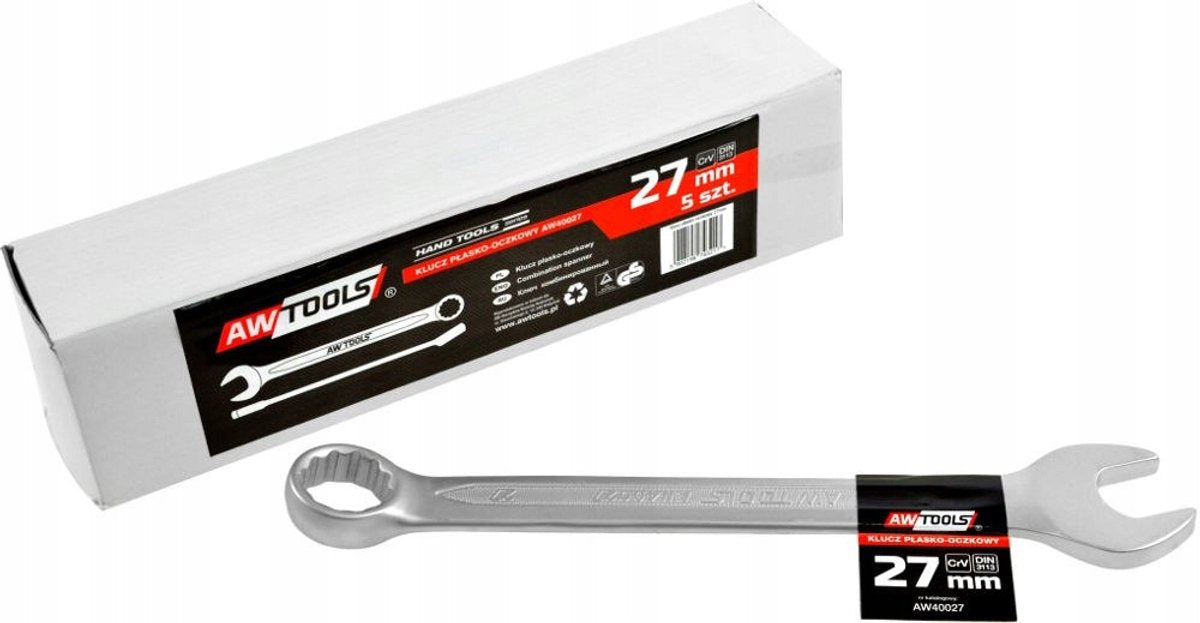 Awtools - ringsleutel - 28mm - crv staal - din 3113