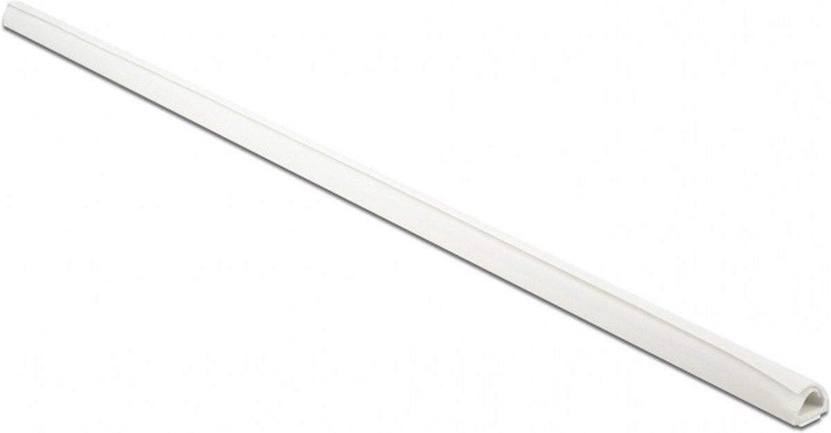 Delock kunststof kabelgoot zelfsluitend met zelfklevende plakstrip - 100 x 1,2 cm wit