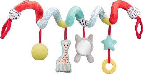 Sophie la girafe sophie de giraf activiteitenspiraal - boxspiraal - baby speelgoed - met bijtring - vanaf 3 maanden - 20-80 cm - textiel - meerkleuring