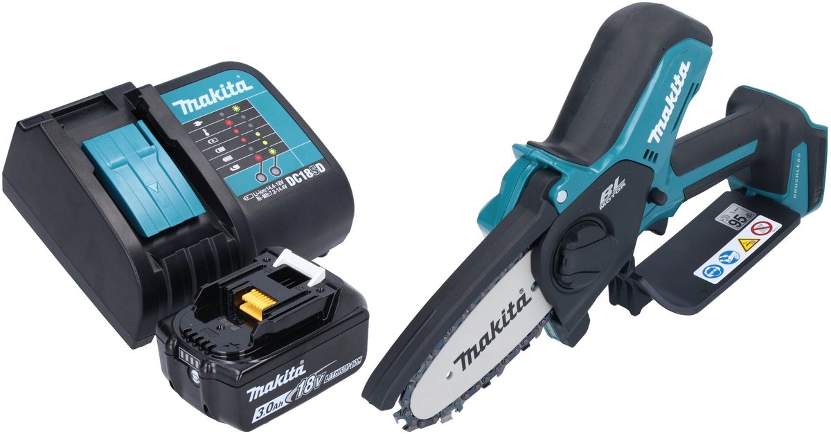 Makita tuinapparatuur - 18v accu- snoeizaag 10 cm, 1x li-ion accu lxt 3.0 ah, lader duc101sf01