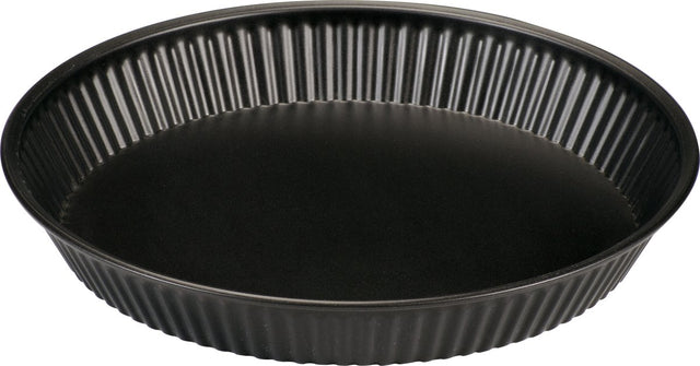 Basic culinair vlaaivorm 28 cm – pfas-vrije bakvorm – lage taartvorm – carbon staal