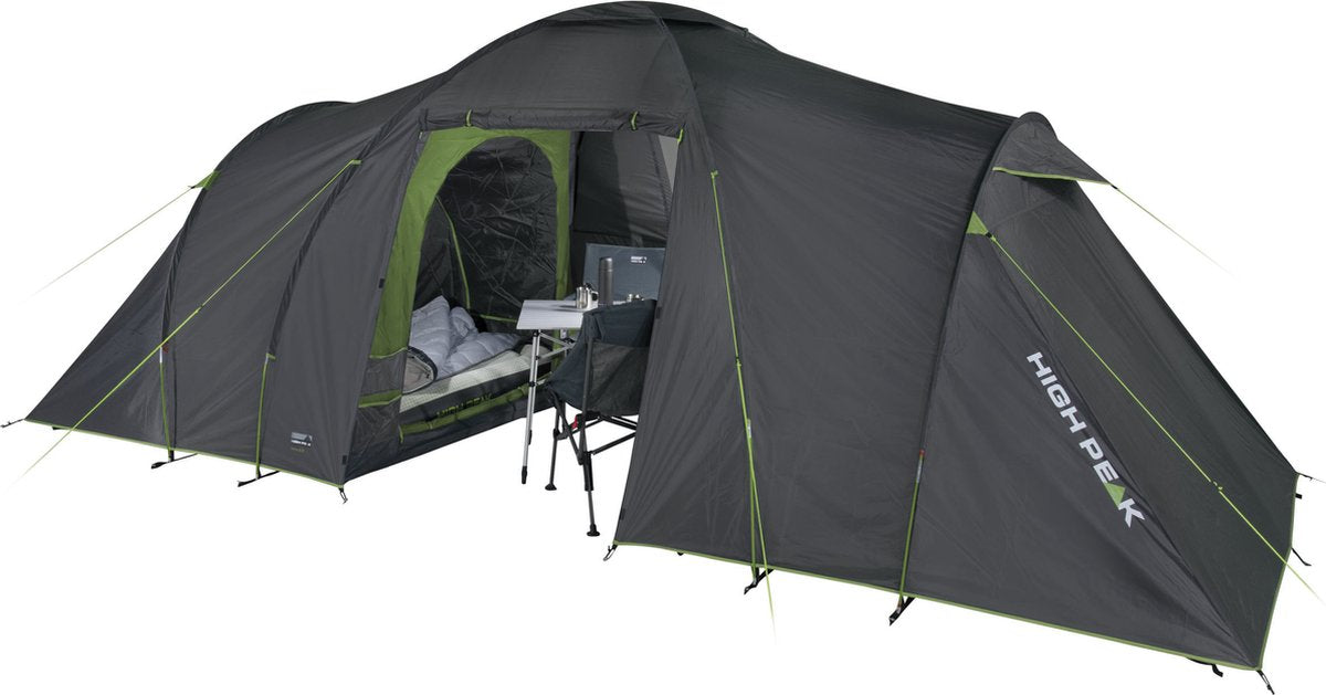High peak como 4.0 - koepeltent - 4-persoons - donkergrijs groen