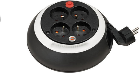 Brennenstuhl comfort-line kabelhaspel cl-s 4-voudig zwart wit 3m