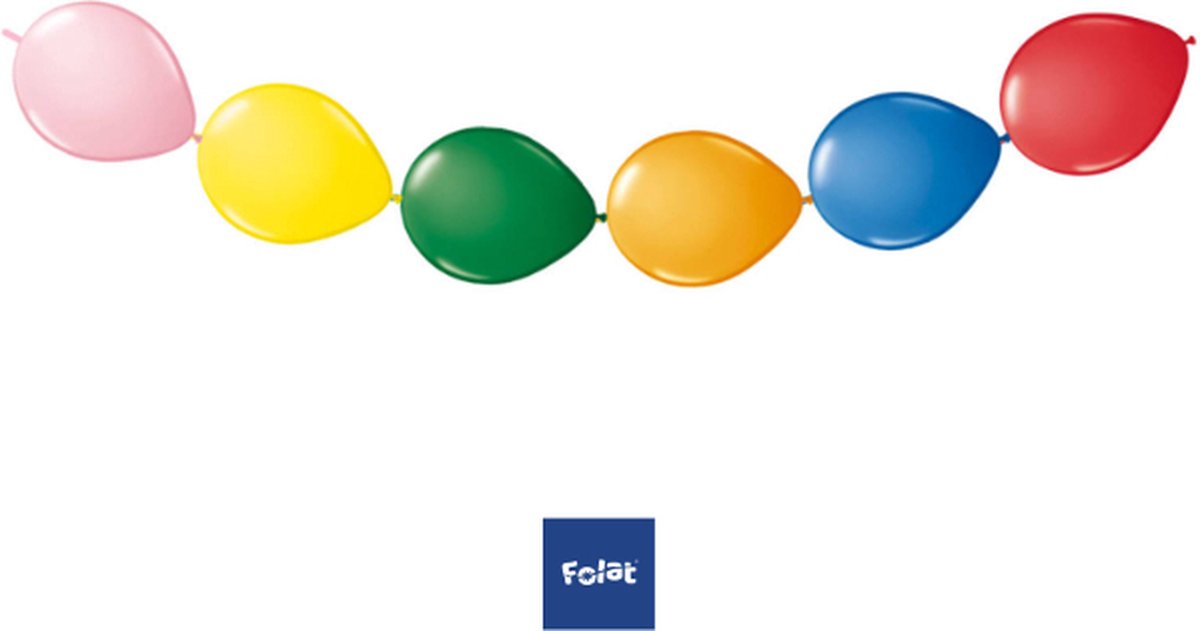 Knoopballonnen gekleurde , 8st.