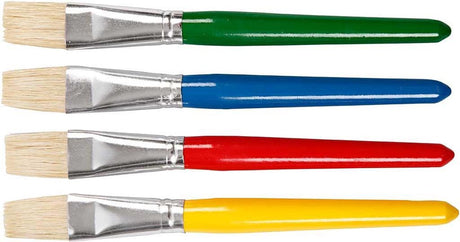 Creativ company kwasten voor kinderen, plat, b: 20 mm, 4 stuk