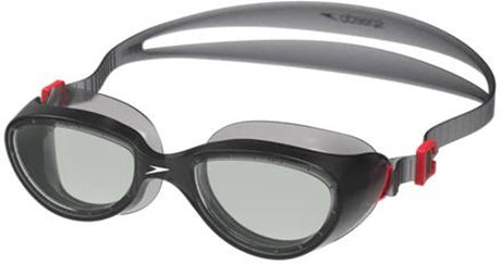 Speedo futura hydrospex zwembril - comfortabele duikbril volwassenen - anti condens uv-bescherming - recreatieve zwembril met verstelbare band - zwart grijs