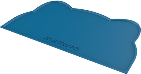 Muitomas voer- en drinkbak mat - hygiënisch - antislip - beschermt de vloer - blauw one size