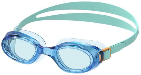 Speedo junior futura hydrospex zwembril kind - recreatieve duikbril kinderen - anti condens uv-bescherming - comfortabele pasvorm - blauw groen one size