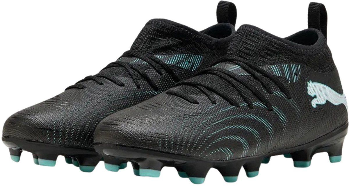 Puma future 9 match fg ag jr unisex sportschoenen - black-intense mint- white 38