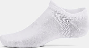 Under armour ua essential no show 6pk unisex sportsokken - wit - grijs 36-41