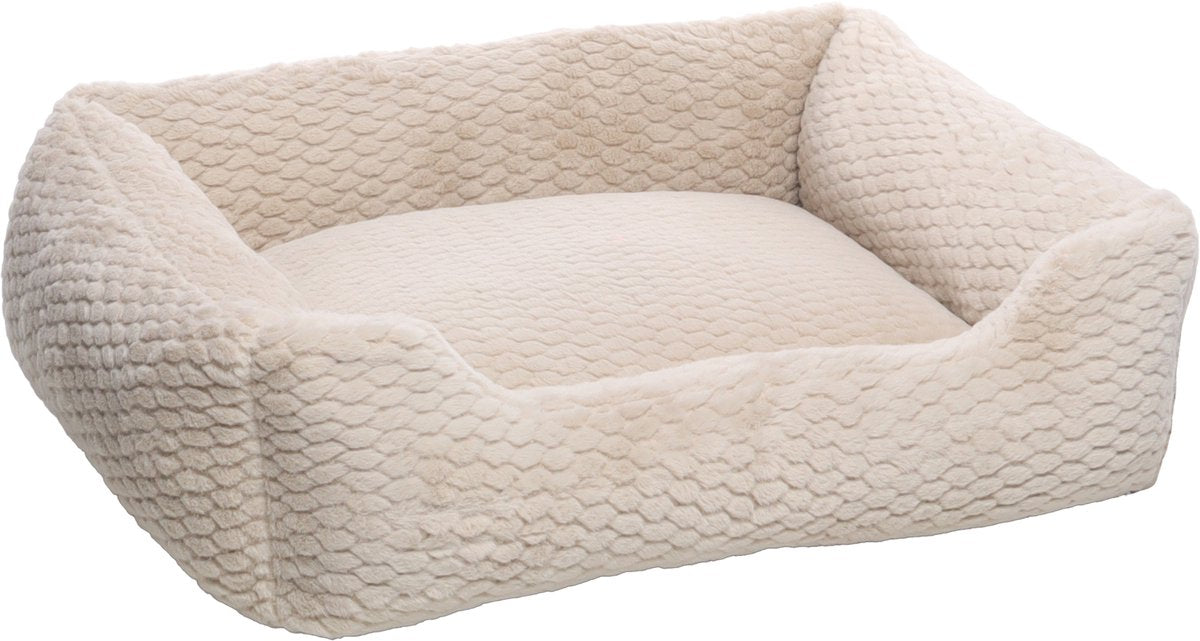Flamingo hondenkussen – hondenmand – naya rechthoekig beige mand 80x67x22cm – extra ruim – stevig – duurzaam