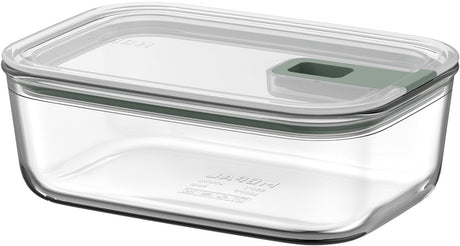 Mepal glazen vershouddoos easyclip - 1 l - glazen vershoudbakjes met schuifsluiting - geschikt voor magnetron. (stoom)oven. koelkast en vriezer - nordic sage