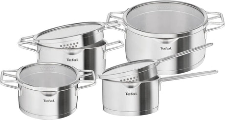 Tefal nordica - pannenset - 4-delig - rvs glas - geschikt voor inductie