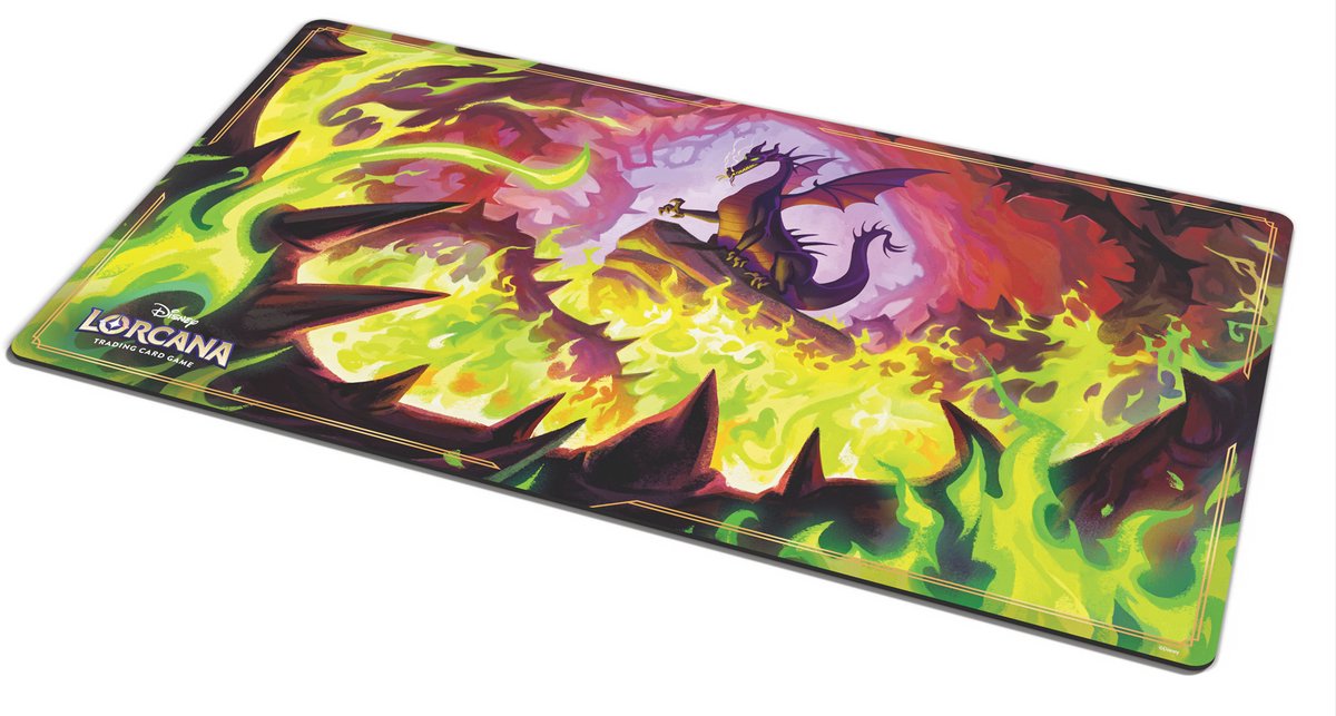 Disney lorcana tcg: winterspell - playmat dragonfire