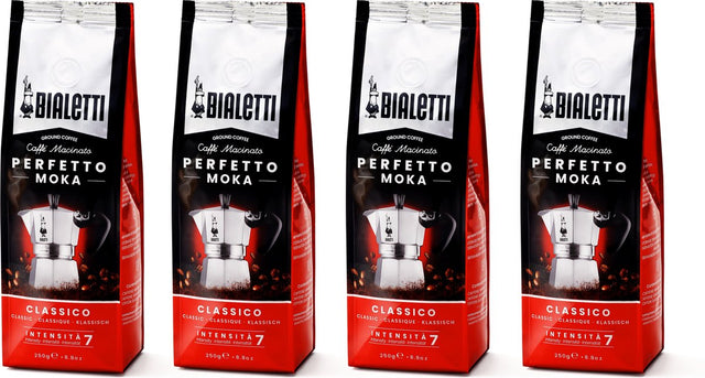 Bialetti moka classico gemalen koffie - 4 x 250 gram