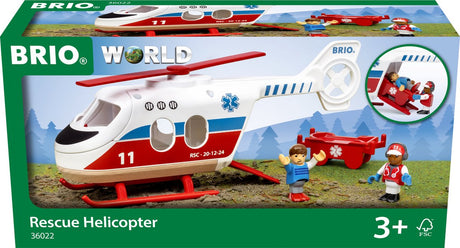 Brio world - 36002 reddingshelikopter - accessoire voor treinset voor kinderen vanaf 3 jaar - uitbreiding voor world