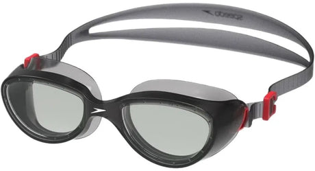 Speedo futura hydrospex zwembril - comfortabele duikbril volwassenen - anti condens uv-bescherming - recreatieve zwembril met verstelbare band - zwart grijs
