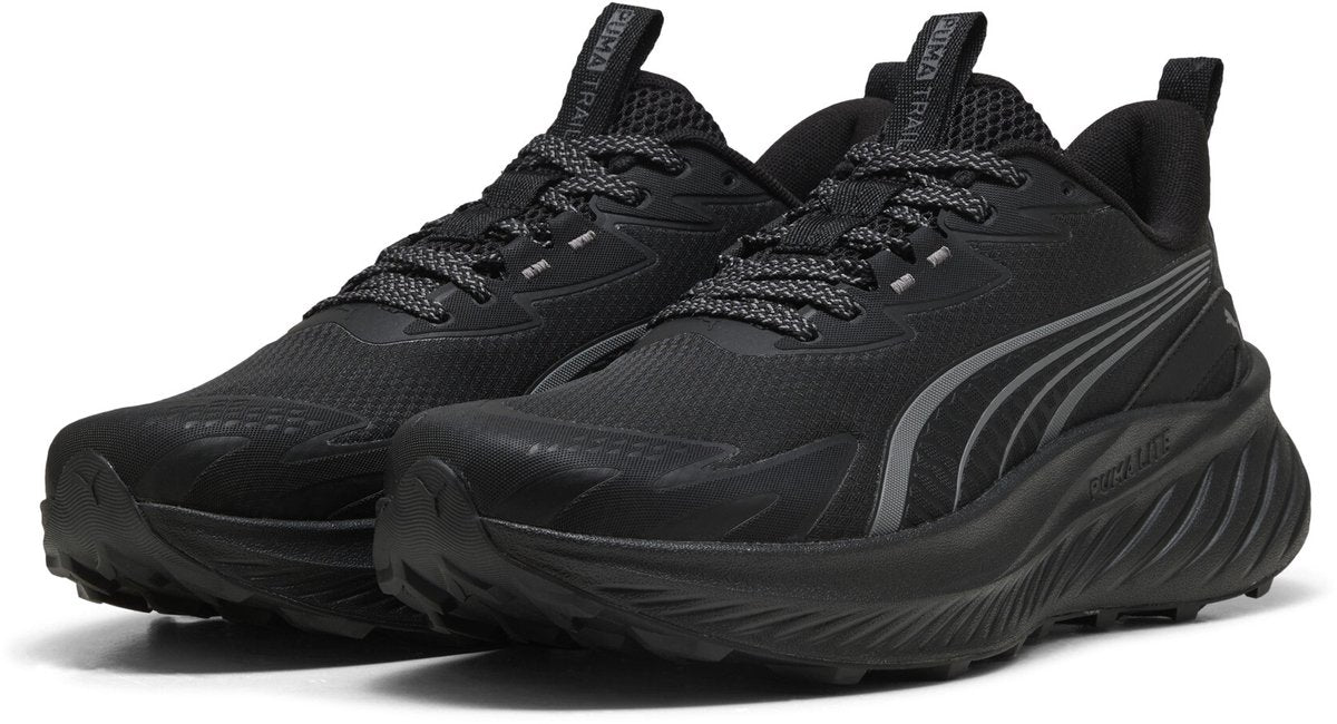 Puma pounce lite 2 trail unisex sportschoenen - black-cool dark gray 40.5