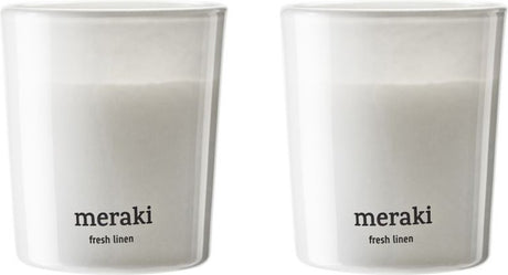 Meraki geurkaarsen set white garden klein