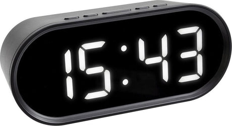 Tfa dostmann 60.2025.01 wekker quartz zwart alarmtijden: 1
