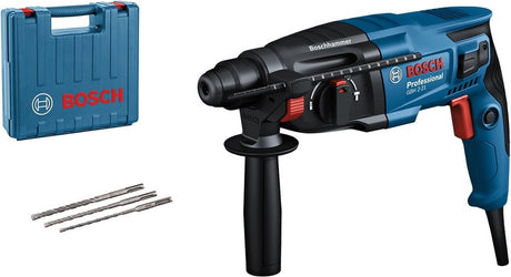 Bosch professional gbh 2-21 boorhamer - 720 w - met 3-delige sds-plus borenset - in koffer