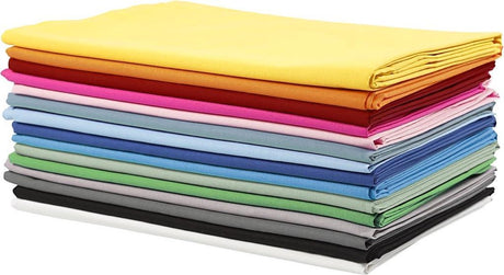 Creativ company stof, b: 145 cm, 140 g m2, 15x2 m, kleuren assorti