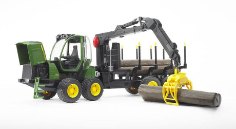 Bruder tractor john deere 1210e met boomstamgrijper