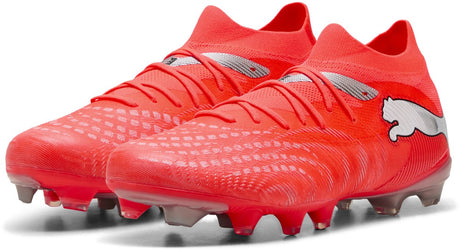 Puma future 9 match fg ag unisex sportschoenen - glowing red- white- black- silver 44