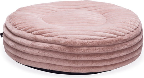 Designed by lotte reza - hondenkussen - rond - roze - 65x65x16 cm