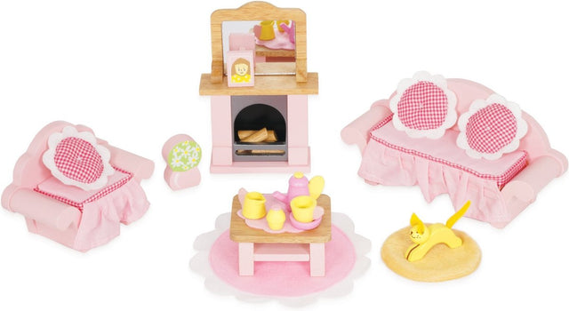Le toy van poppenhuismeubels daisylane woonkamer - hout
