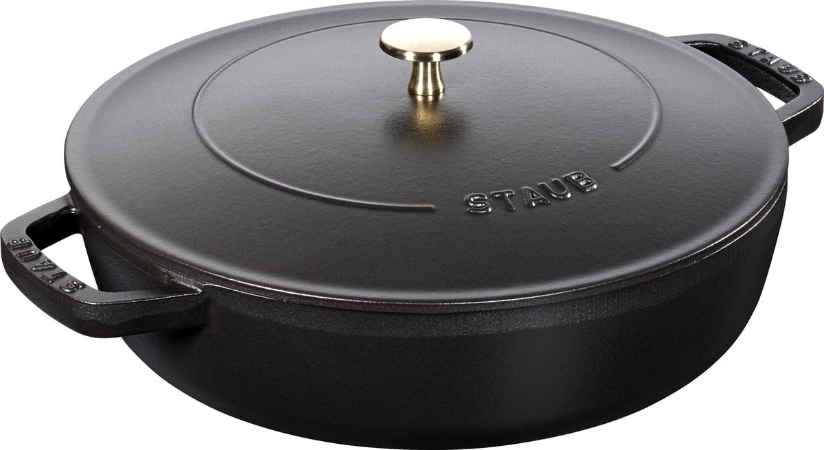Staub hapjespan chistera - zwart - ø 24 cm 2.4 liter