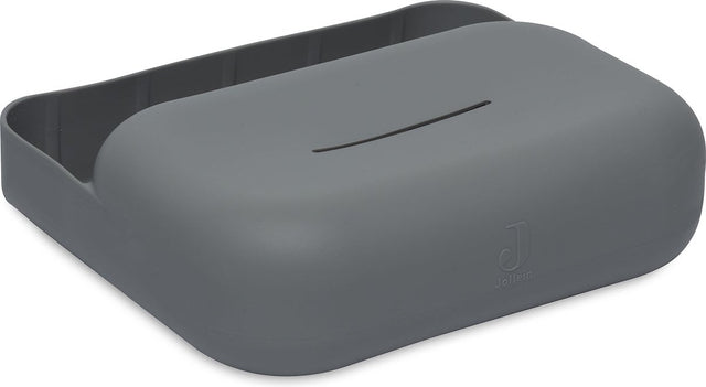 Jollein - billendoekjes box (storm grey) - siliconen - alle huidtypes - billendoekjes houder