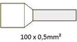 Cimco adereindhuls geïsoleerd 0,5mm2 per 100